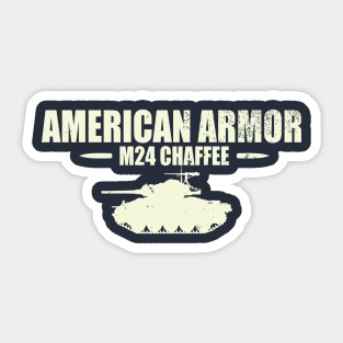 WW2 M24 Chaffee Tank (distressed) Sticker